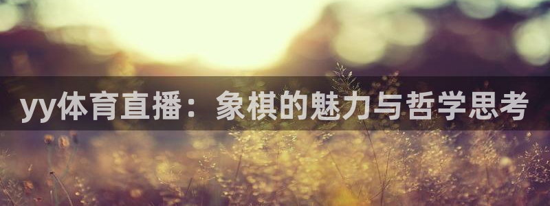 yy体育直播：象棋的魅力与哲学思考