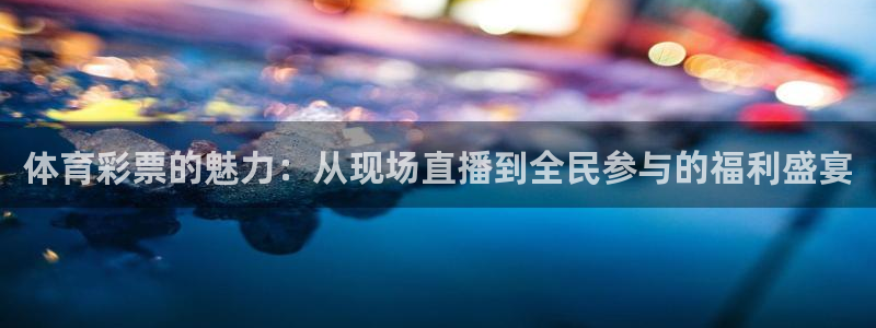体育彩票的魅力：从现场直播到全民参与的福利盛宴